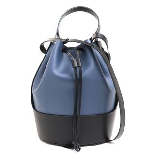 ロエベ(LOEWE)のLOEWE ロエベ バルーンバッグ ミディアム 2Wayショルダーバッグ ネイビー ブラック 326.76AC30 レディース【中古】【美品】(ショルダーバッグ)