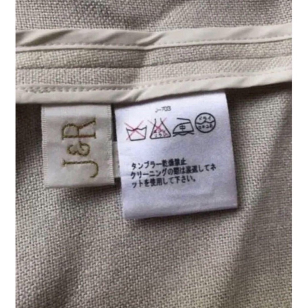 J&R(ジェイアンドアール)の日本製　ジェイ&アールJ&R ノーカラージャケット　アウター　ジャケット　 M レディースのジャケット/アウター(ノーカラージャケット)の商品写真