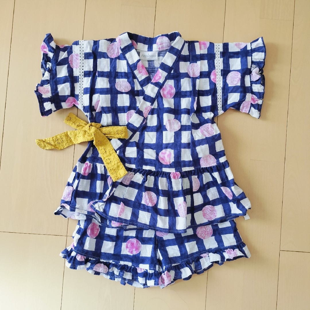 ampersand(アンパサンド)の甚平　110 キッズ/ベビー/マタニティのキッズ服女の子用(90cm~)(甚平/浴衣)の商品写真