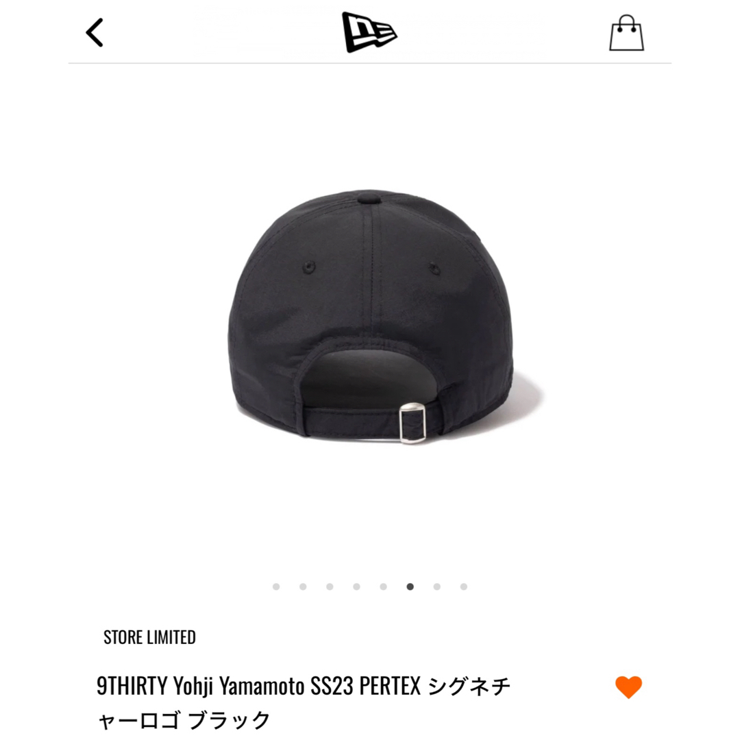 Yohji Yamamoto(ヨウジヤマモト)のYohji Yamamoto SS23 PERTEX シグネチャーロゴ ブラック メンズの帽子(キャップ)の商品写真