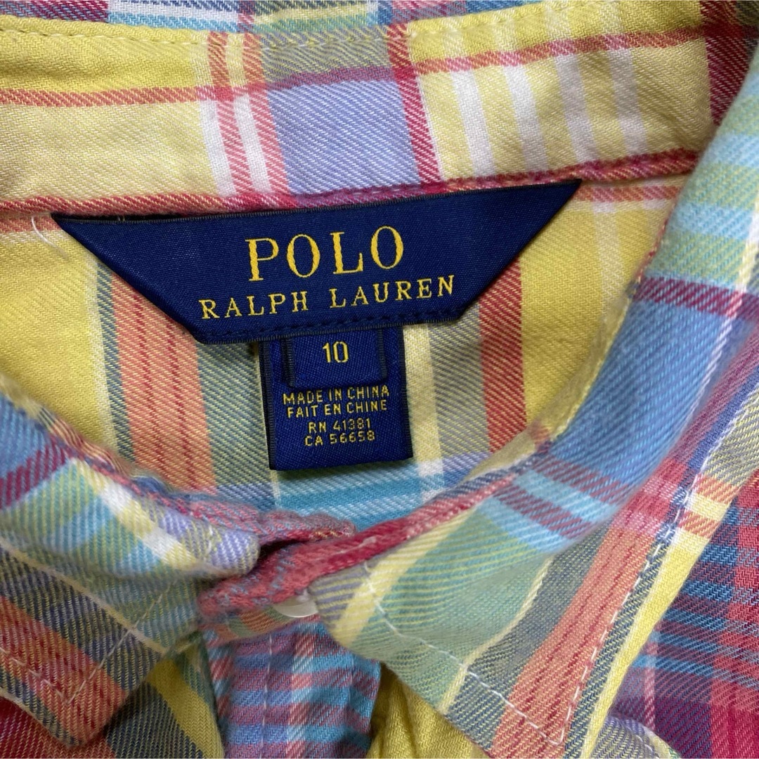 POLO RALPH LAUREN(ポロラルフローレン)のPOLO RALPH LAUREN★チェックフリルシャツ　140 キッズ/ベビー/マタニティのキッズ服女の子用(90cm~)(ブラウス)の商品写真