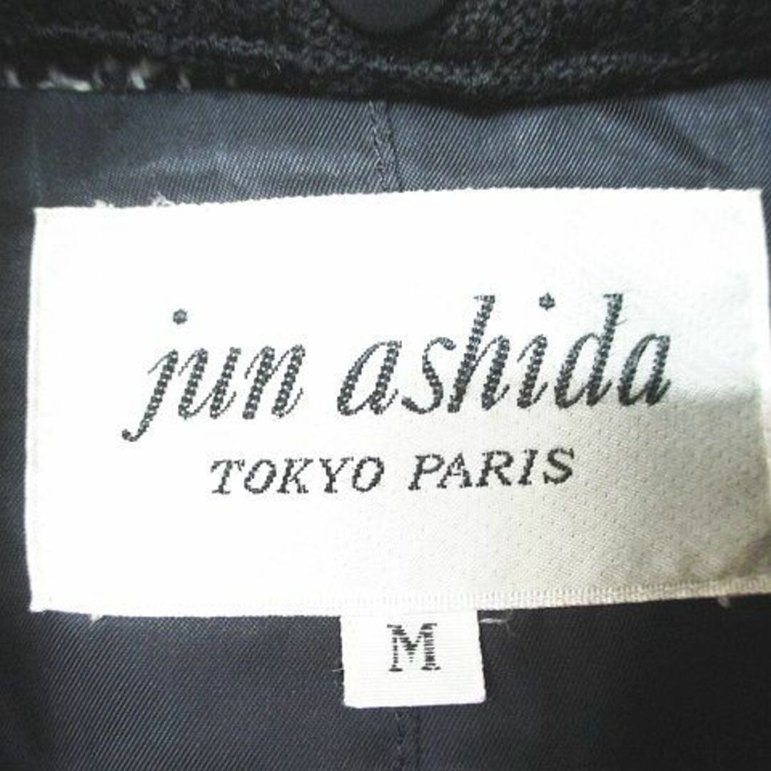 jun ashida(ジュンアシダ)のジュンアシダ ステンカラーコート ロング丈 ニット カシミヤ M 黒 ブラック レディースのジャケット/アウター(その他)の商品写真