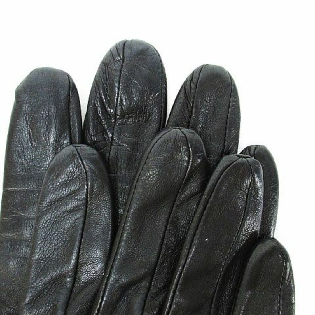 Sybilla(シビラ)のシビラ レザー手袋 5本指 グローブ ブラック 黒 リボン 服飾小物 レディースのファッション小物(手袋)の商品写真