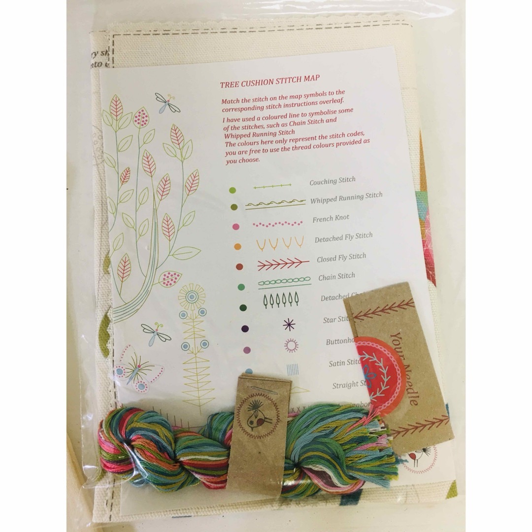 NancyNicholson ナンシーニコルソン 刺繍キット＆トートバッグセット ハンドメイドの素材/材料(生地/糸)の商品写真