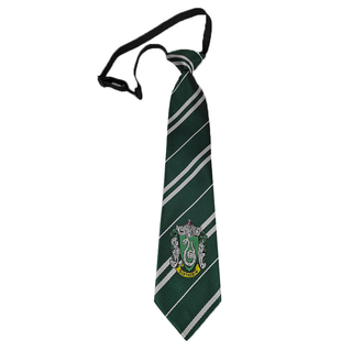 【つけネクタイ　緑色】ハリーポッター スリザリン つけネクタイ　紋章つき(小道具)