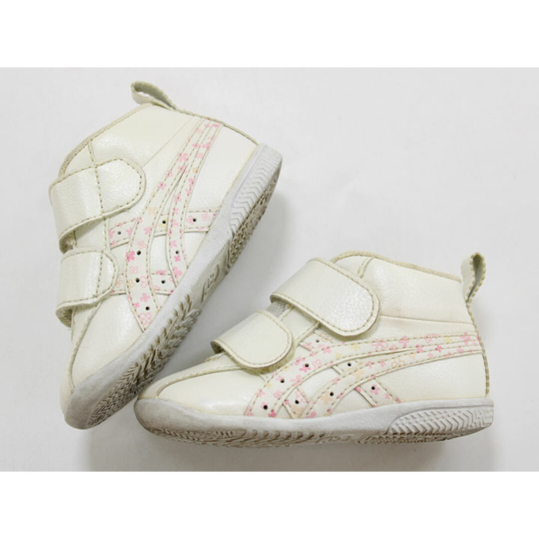 asics(アシックス)の【値下げ!】▲アシックス/asics▲12.5cm スニーカー/シューズ/靴 白×花柄【中古】子供 キッズ kids ベビー baby 女の子 春夏秋冬 512032 shoes キッズ/ベビー/マタニティのキッズ靴/シューズ(15cm~)(スニーカー)の商品写真