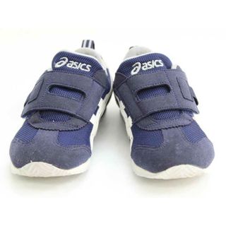 アシックス(asics)の▼アシックス/asics▼17.5cm スニーカー/スポーツシューズ/運動靴 紺×白×グレー 【中古】子供 キッズ kids 男の子 春夏秋冬 shoes 821042(スニーカー)