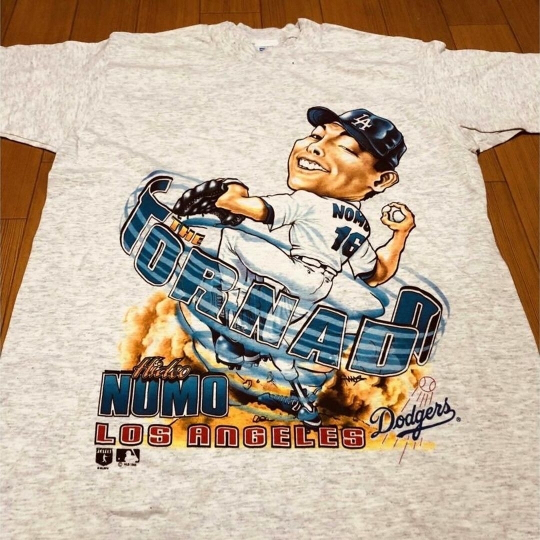 90's USA製 野茂英雄 ドジャース #16 トルネード Tシャツ M 90's USA製 野茂英雄 ドジャース #16 トルネード Tシャツ M