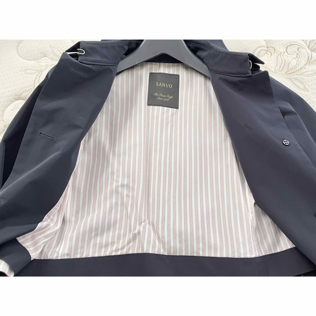 SANYO(サンヨー)の美品SANYO三陽商会100年コートサンヨーコート濃紺36 レディースのジャケット/アウター(トレンチコート)の商品写真