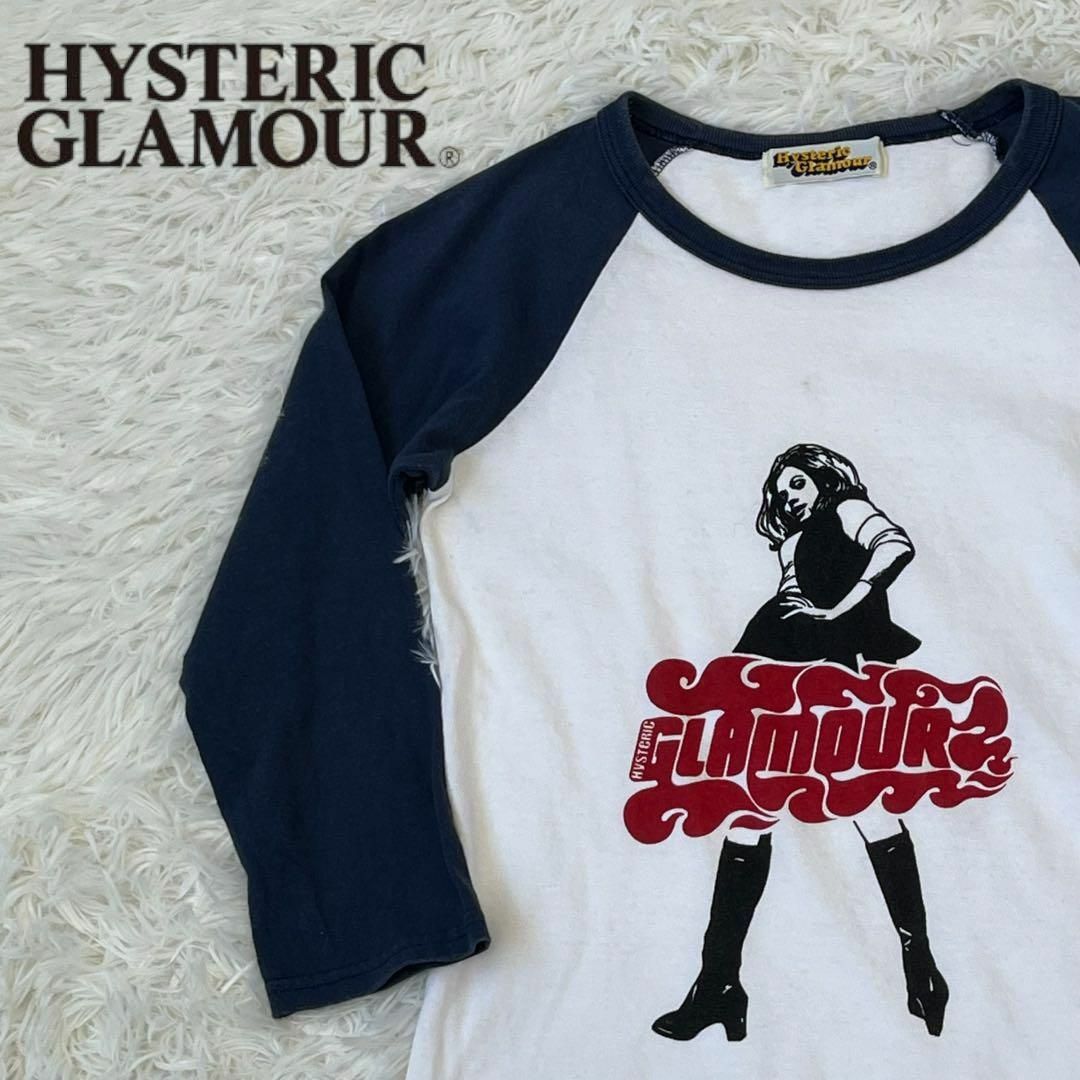 HYSTERIC GLAMOUR(ヒステリックグラマー)の人気　ヒステリックグラマー　ラグラン　ヒスガール　オールド　プリント レディースのトップス(Tシャツ(長袖/七分))の商品写真