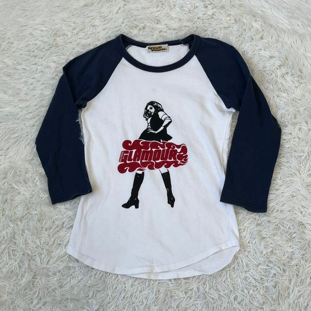 HYSTERIC GLAMOUR(ヒステリックグラマー)の人気　ヒステリックグラマー　ラグラン　ヒスガール　オールド　プリント レディースのトップス(Tシャツ(長袖/七分))の商品写真