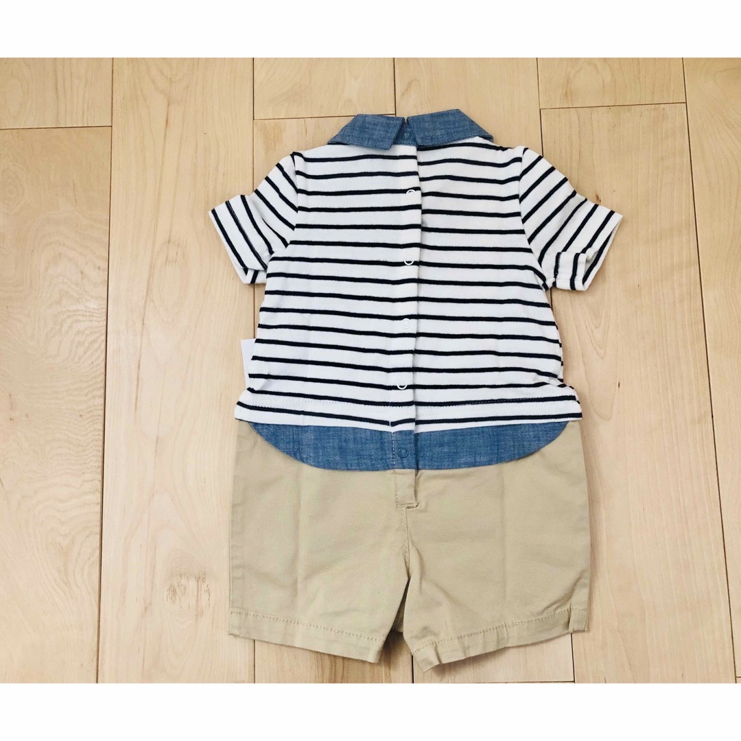 babyGAP(ベビーギャップ)のギャップ　baby gap  ロンパース　ショートオール　半袖　子供服60 キッズ/ベビー/マタニティのベビー服(~85cm)(ロンパース)の商品写真