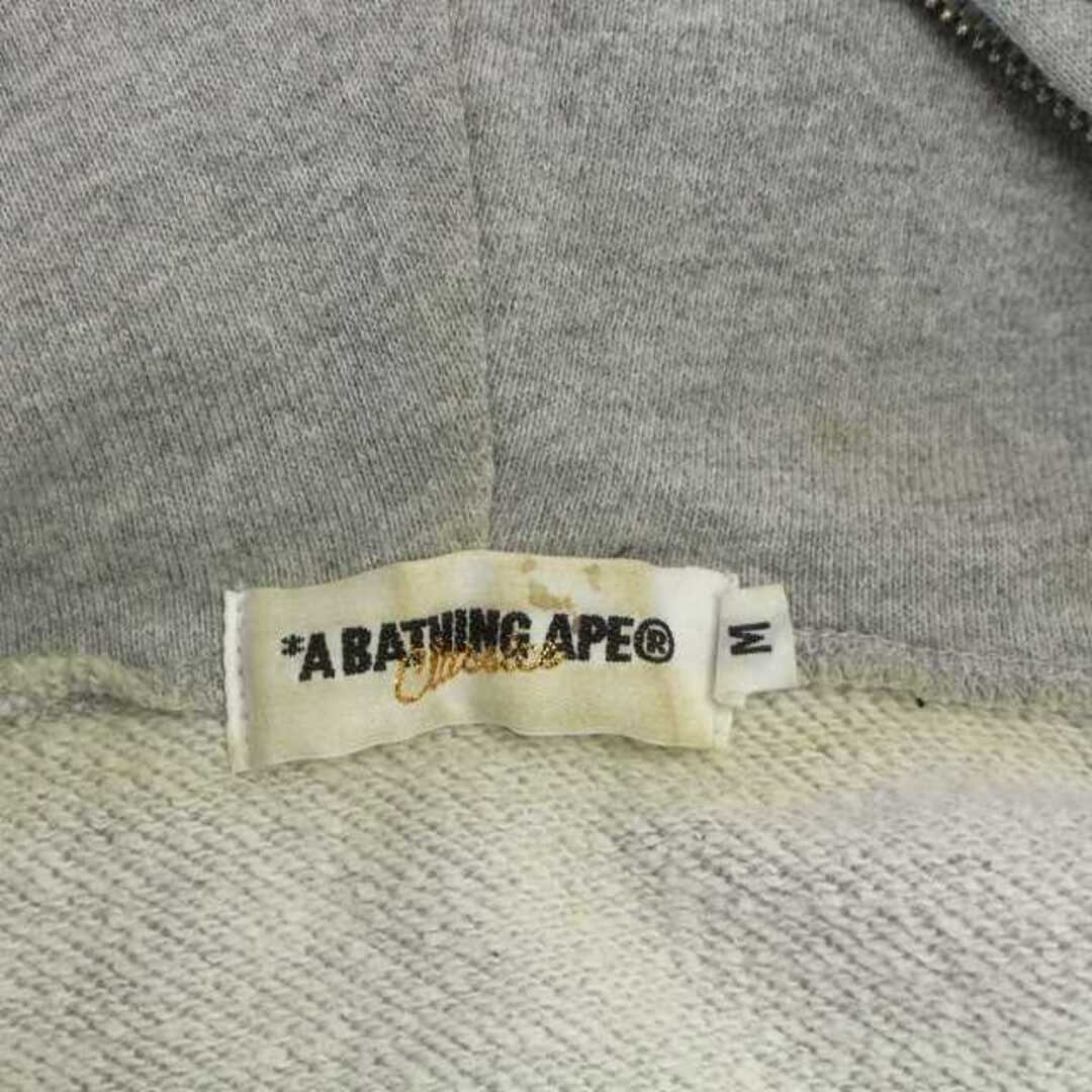 A BATHING APE(アベイシングエイプ)のA BATHING APE パーカー Wジップアップ ロゴ マイロ M グレー メンズのトップス(パーカー)の商品写真