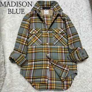 マディソンブルー(MADISONBLUE)のマディソンブルー　チェック ダブルポケットシャツ 長袖 ハンプトン 羽織り(シャツ/ブラウス(長袖/七分))