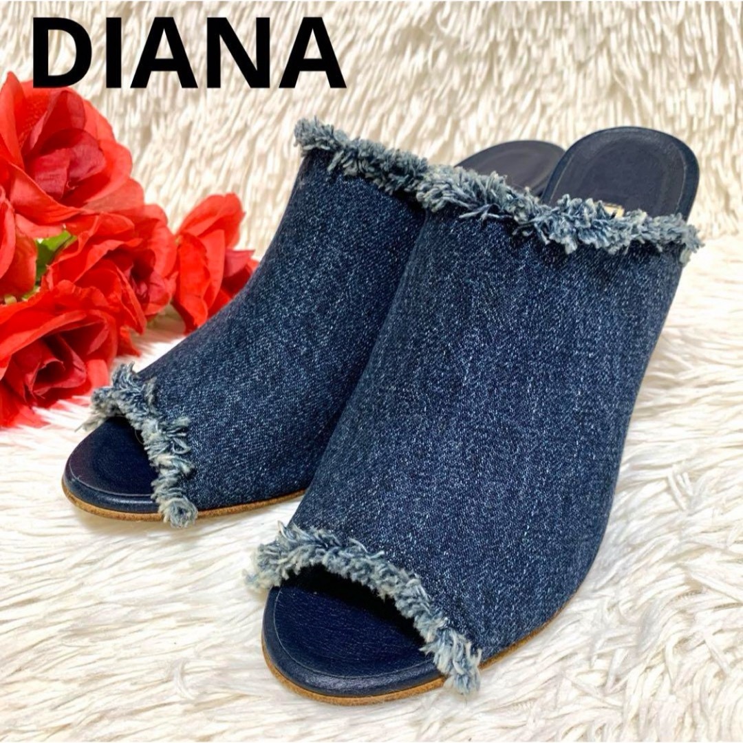 DIANA(ダイアナ)の【美品】DIANA デニム サンダル ハイヒール L レディースの靴/シューズ(サンダル)の商品写真