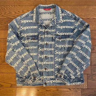 シュプリーム(Supreme)のSupreme Frayed Logos Denim TruckerJacket(Gジャン/デニムジャケット)