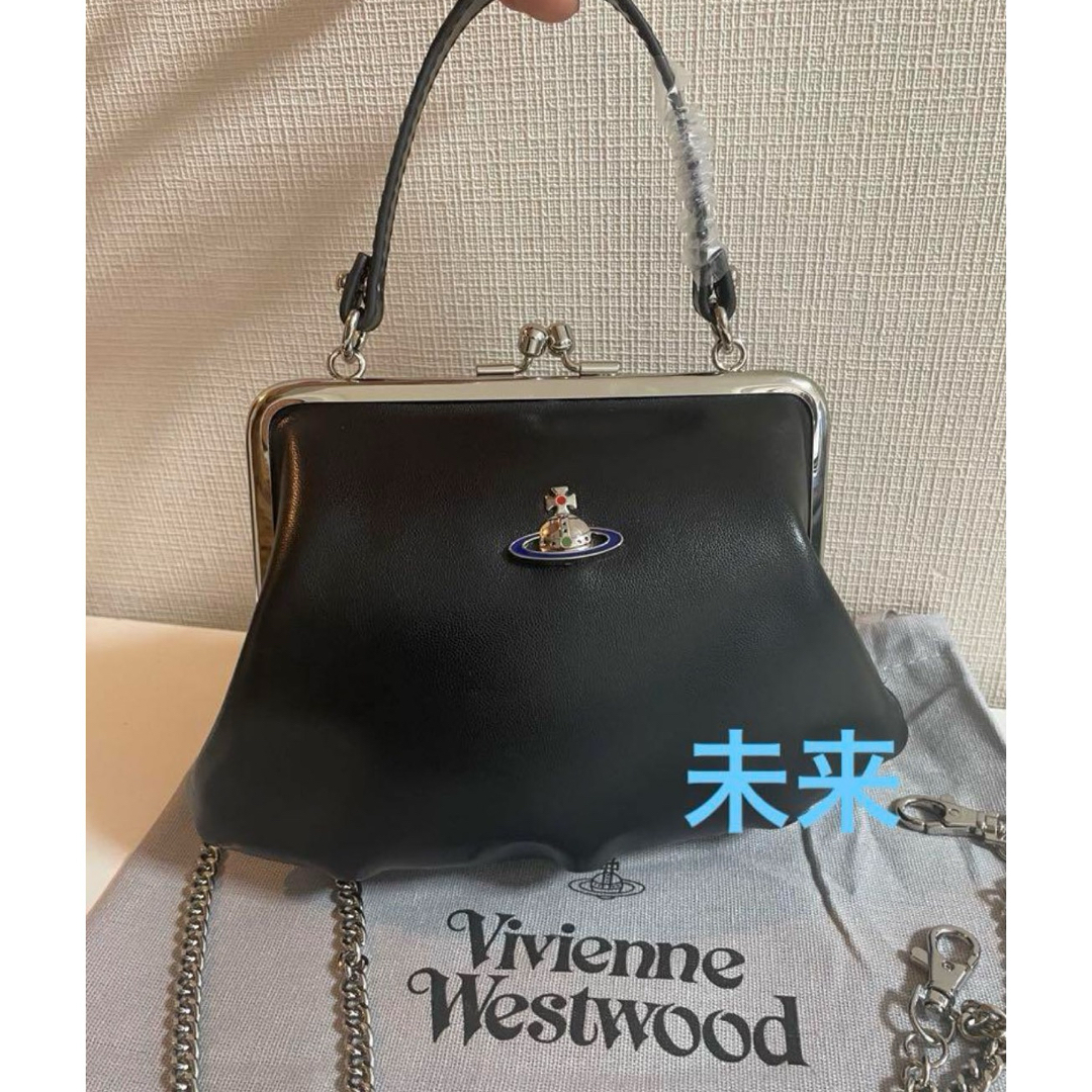 Vivienne Westwood(ヴィヴィアンウエストウッド)のVivienne Westwoodレザー がま口 2wayショルダーバッグ ミニ レディースのバッグ(ショルダーバッグ)の商品写真