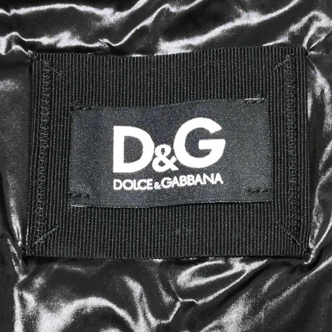 品質は非常に良い 美品 L D&G 中綿 ロング トレンチ コート 黒 ディーアンドジー 48