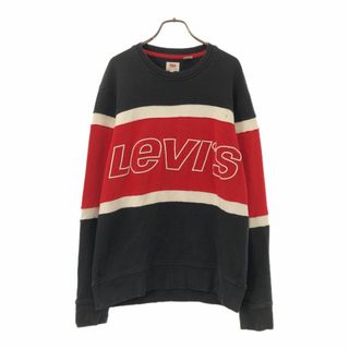 リーバイス(Levi's)のリーバイス 長袖 スウェット トレーナー M ブラック系 Levi's メンズ 古着 【240310】(スウェット)