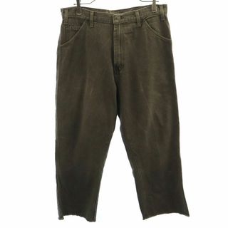 ディッキーズ(Dickies)のディッキーズ ロゴワッペン ペインターパンツ ブラウン Dickies ダック地 メンズ 古着 【240310】(ペインターパンツ)