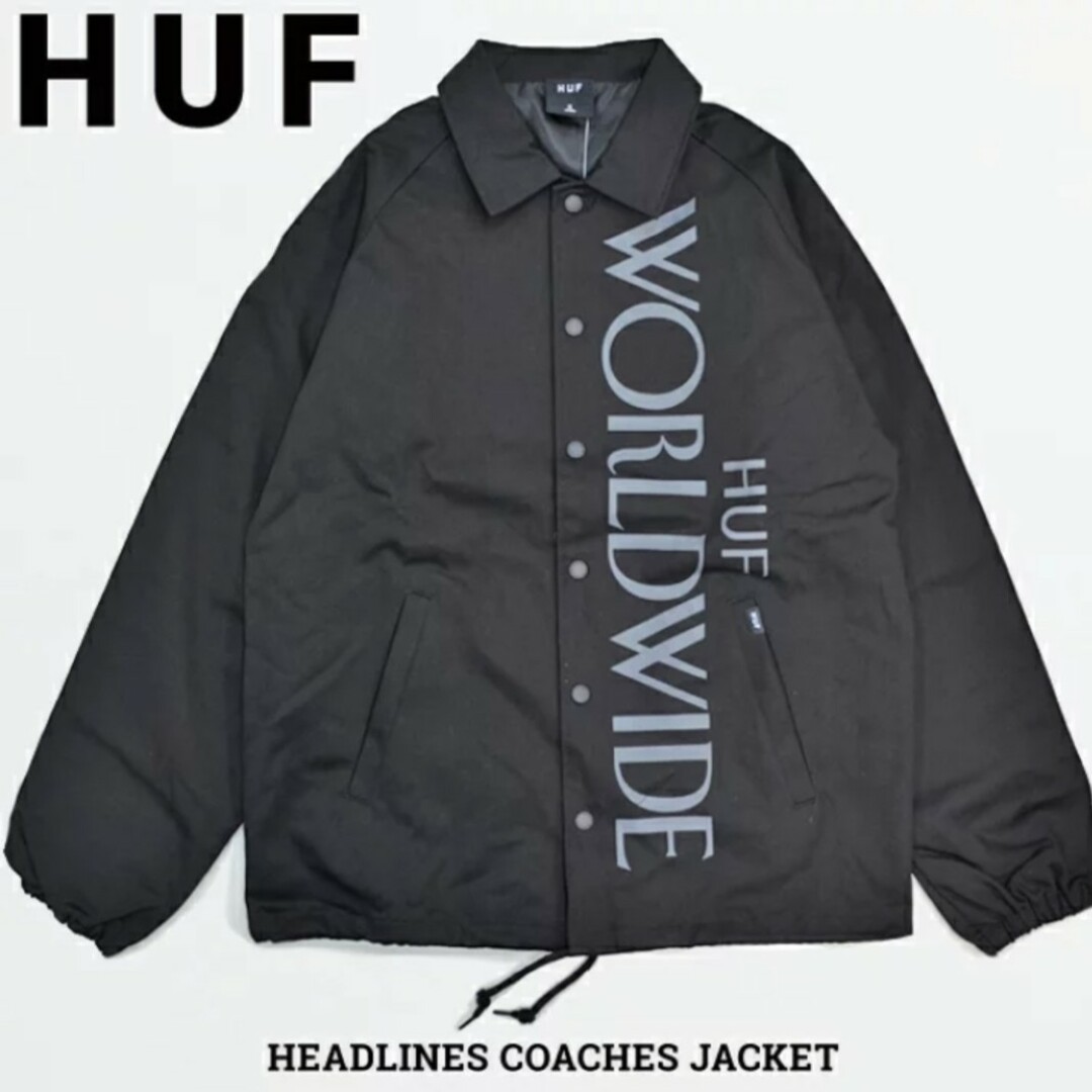 HUF(ハフ)の【№513】●HUF ハフ HEADLINES COACHES  ジャケット M メンズのジャケット/アウター(ブルゾン)の商品写真