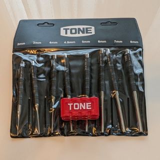 【新品】TONE ピンポンチセット ８本＆ホルダー(その他)