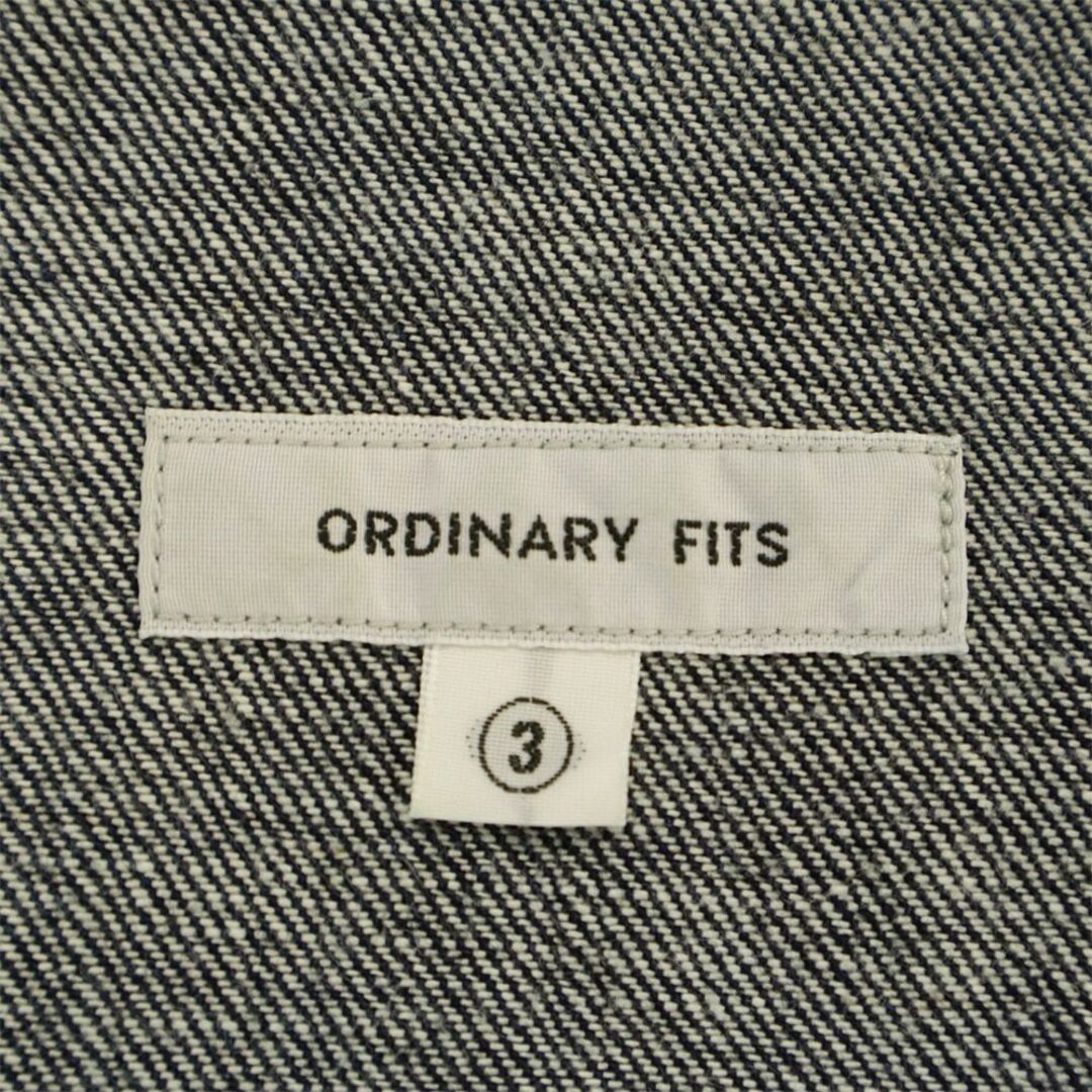 ORDINARY FITS(オーディナリーフィッツ)のオーディナリーフィッツ 日本製 ワイドデニムパンツ 3 ネイビー ORDINARY FITS ボタンフライ ジーパン メンズ 古着 【240310】 メンズのパンツ(デニム/ジーンズ)の商品写真