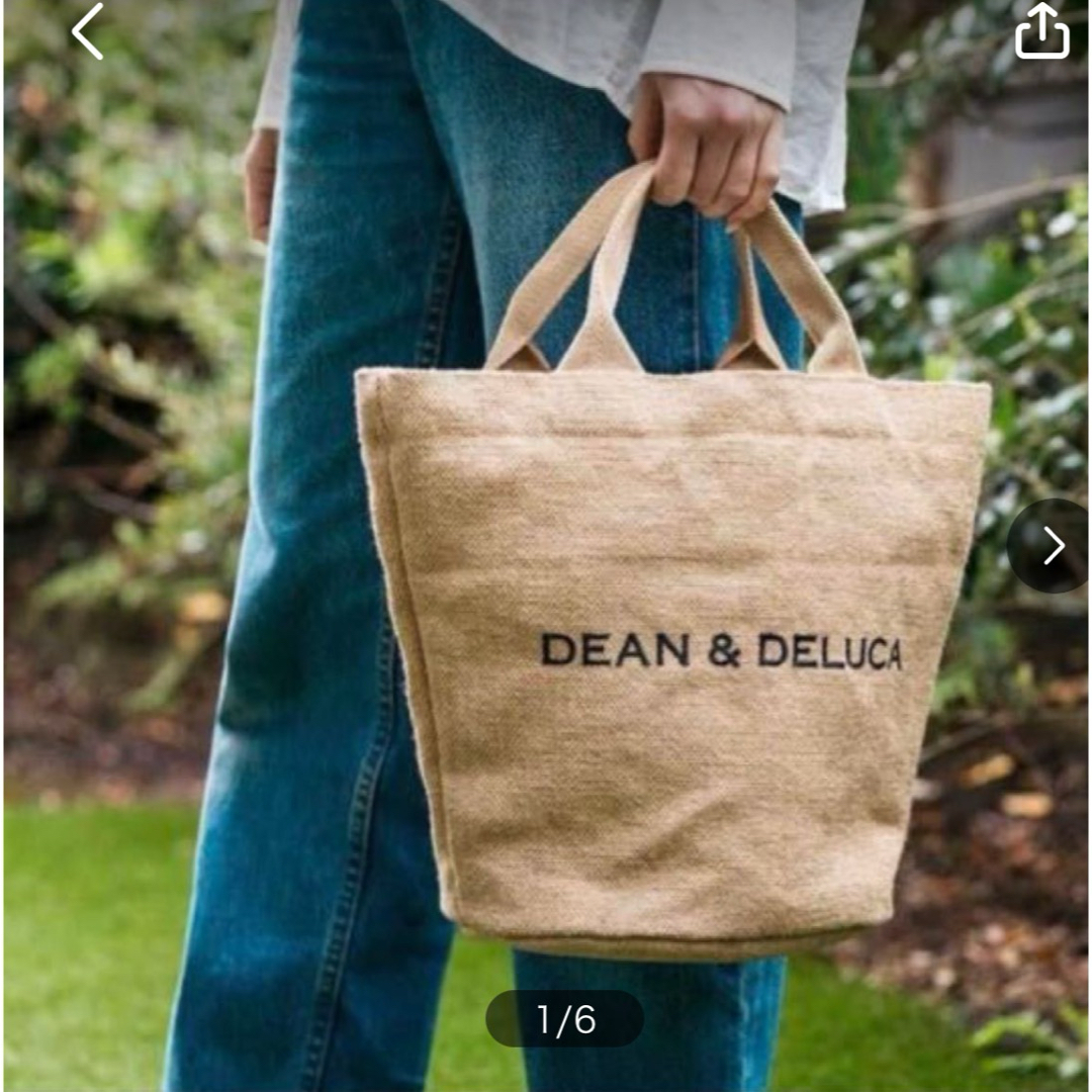 DEAN & DELUCA(ディーンアンドデルーカ)の新品　ディーン＆デルーカ ジュートマーケットトートバッグジュートバッグ Sサイズ レディースのバッグ(トートバッグ)の商品写真