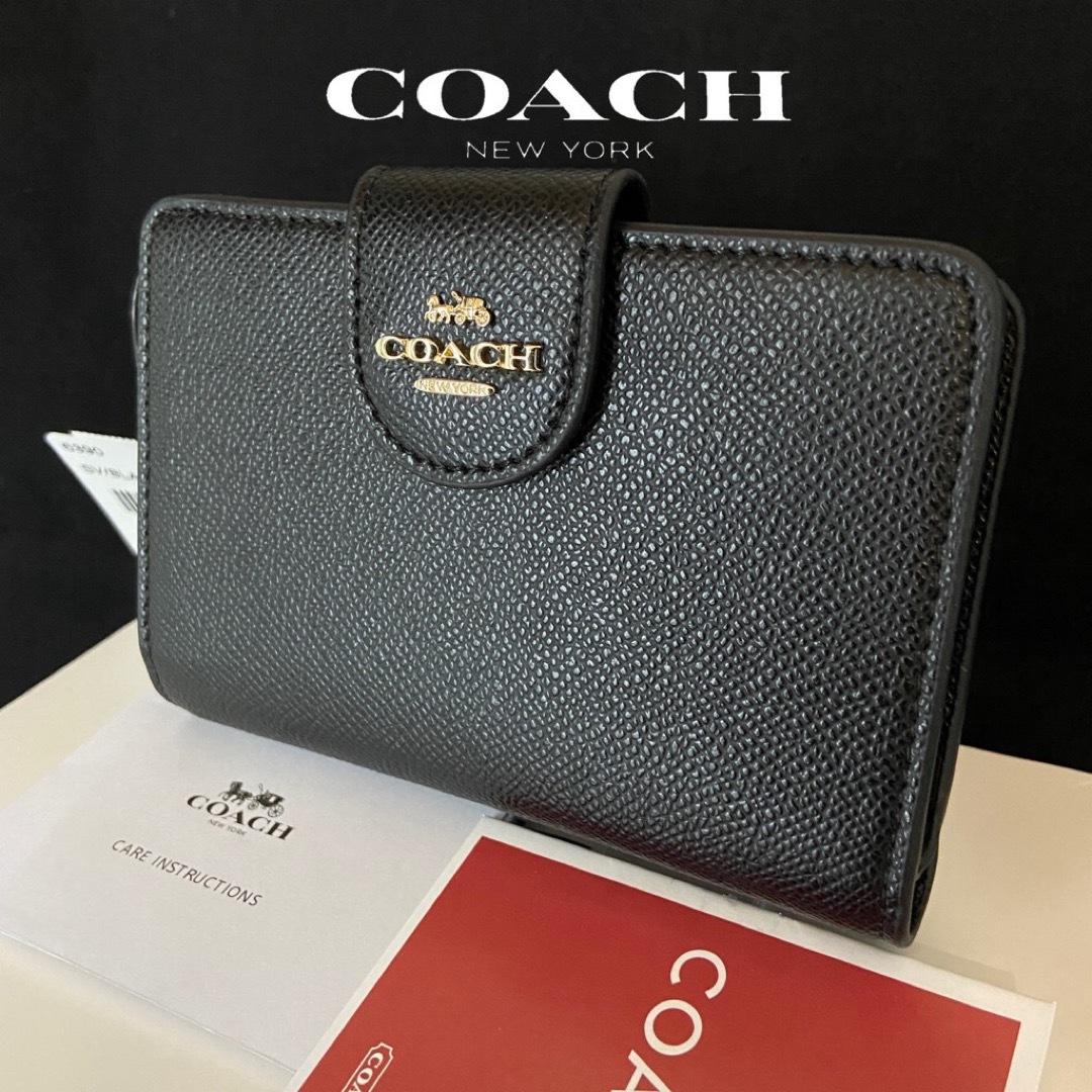 COACH(コーチ)の贈り物にも☆コーチ 財布　人気のクロスグレインレザー　二つ折 レディースのファッション小物(財布)の商品写真