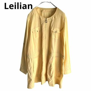 レリアン(leilian)のLeilian レリアン ノーカラー スプリングコート 17＋ プラスサイズ(トレンチコート)