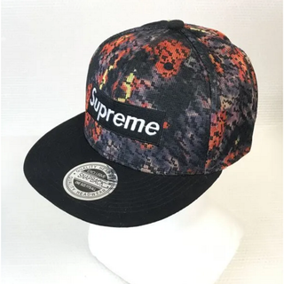 Supreme★黒モザイク柄/キャップ/野球帽子/cap/ hat/CB76(キャップ)