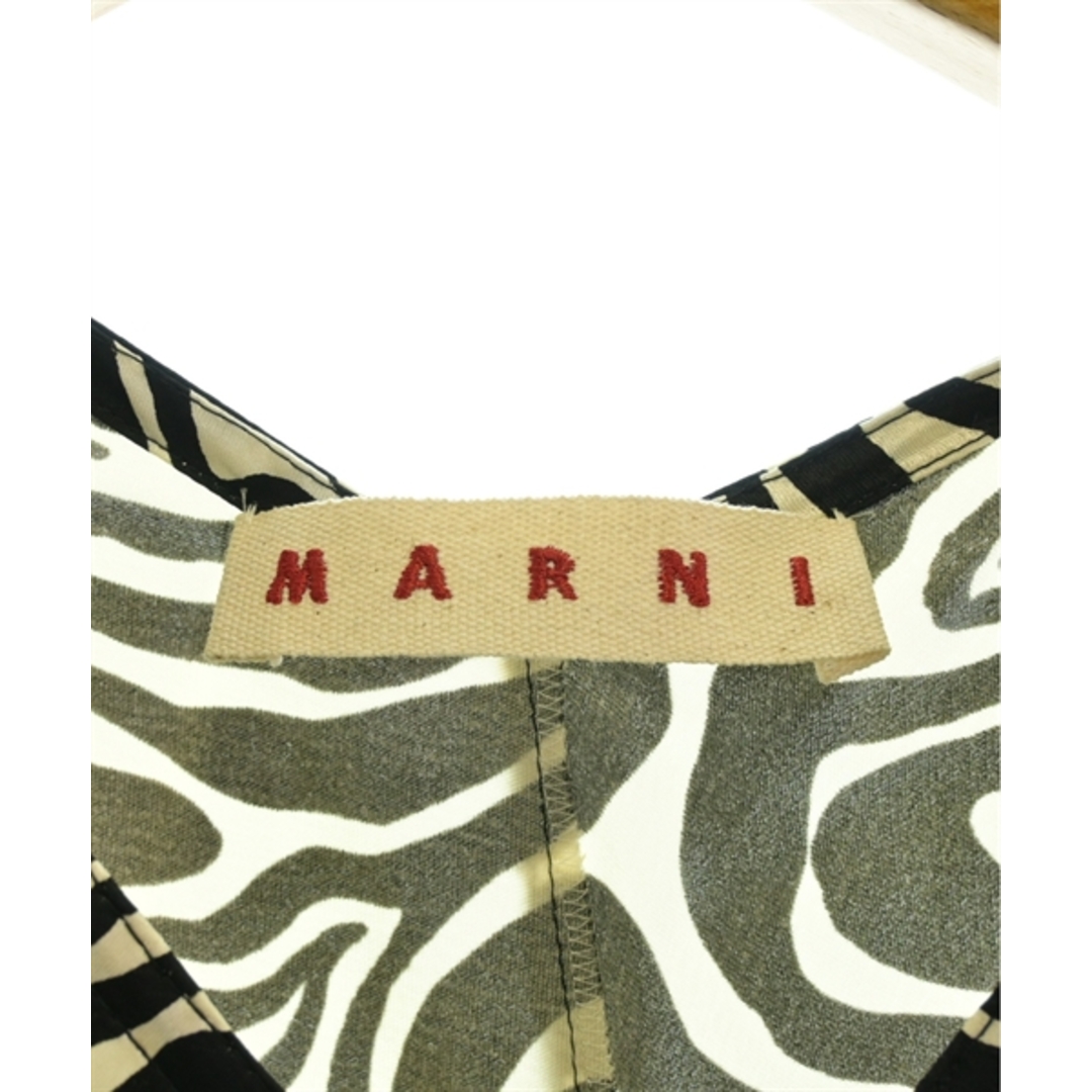 Marni(マルニ)のMARNI マルニ ワンピース 40(M位) アイボリー系x黒(ゼブラ) 【古着】【中古】 レディースのワンピース(ひざ丈ワンピース)の商品写真