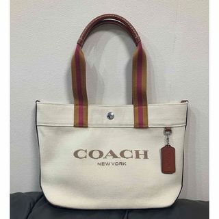 コーチ(COACH)のCOACH   バッグ　レザー スモール トート ロゴ キャンバストートバッグ(トートバッグ)