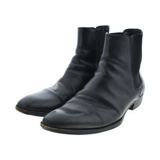 SAINT LAURENT PARIS ブーツ EU40(25cm位) 黒 【古着】【中古】(ブーツ)