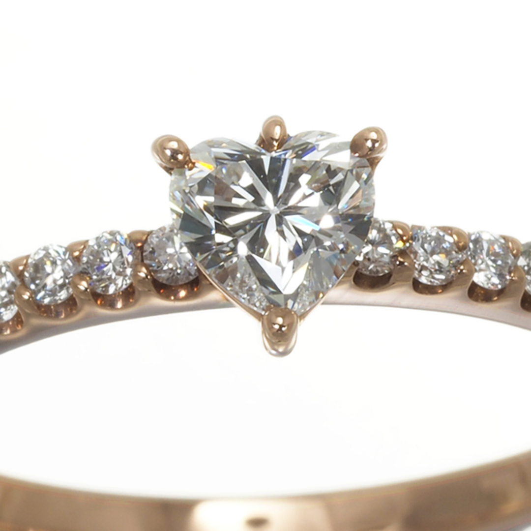 ダイヤ ダイヤモンド 0.305ct/0.352ct ハートシェイプカット リング K18PG  レディースのアクセサリー(リング(指輪))の商品写真