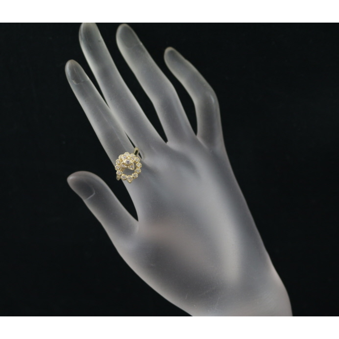 ウォルサム リング ダイヤ ダイヤモンド スウィング フラワー 12号 K18YG 大幅値下げ品 レディースのアクセサリー(リング(指輪))の商品写真