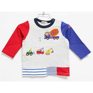 mikihouse - 【春物 新入荷!】新品 未使用品‡ミキハウス/mikihouse‡80cm 長袖Tシャツ/長袖カットソー/ロンT グレー系 子供服 キッズ kids ベビー服 baby 男の子 春秋 tops 612042