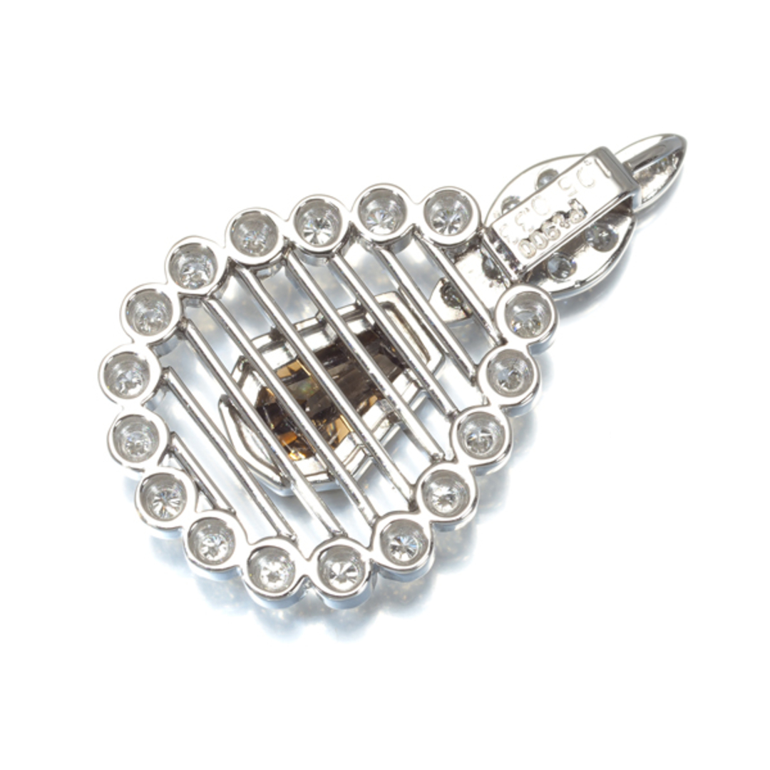ブラウン&クリア ダイヤ ダイヤモンド 1.05ct/0.33ct ペンダント トップ Pt900 大幅値下げ品 レディースのアクセサリー(その他)の商品写真