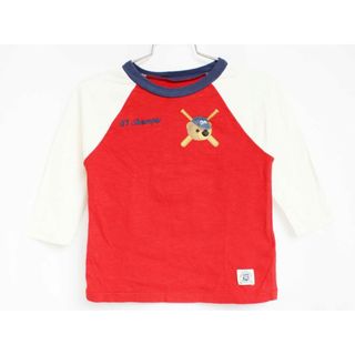 ラルフローレン(Ralph Lauren)の[ラルフローレン/Ralph Lauren]90cm 長袖カットソー/長袖Tシャツ/ロンT 赤×白 ベア【中古】子供服 キッズ kids ベビー服 baby 男の子 女の子 春秋 tops 503042(Ｔシャツ)