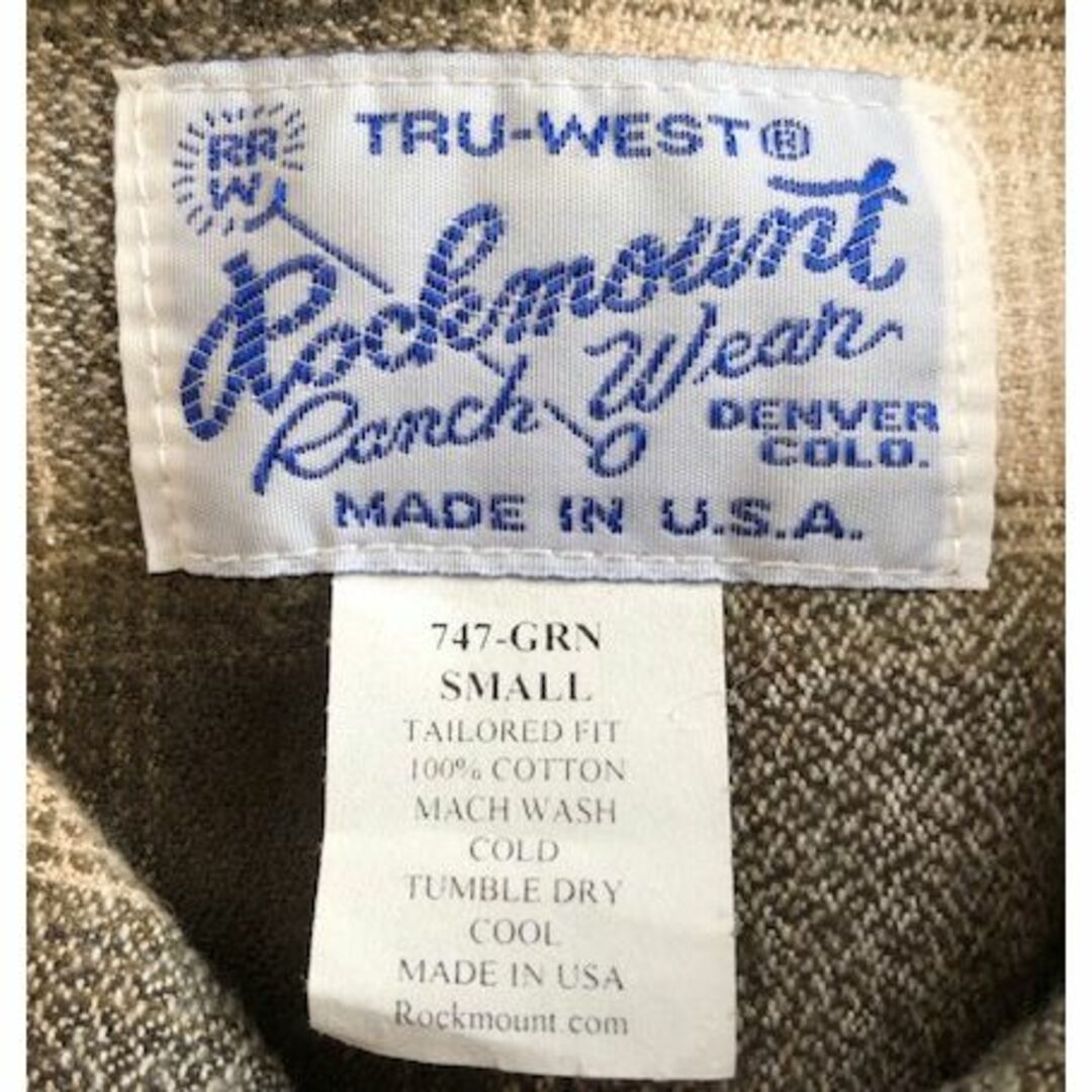 ROCKMOUNT(ロックマウント)のロックマウント　ROCKMOUNT　オンブレチェック　茶　ウェスタン　USA製 メンズのトップス(シャツ)の商品写真