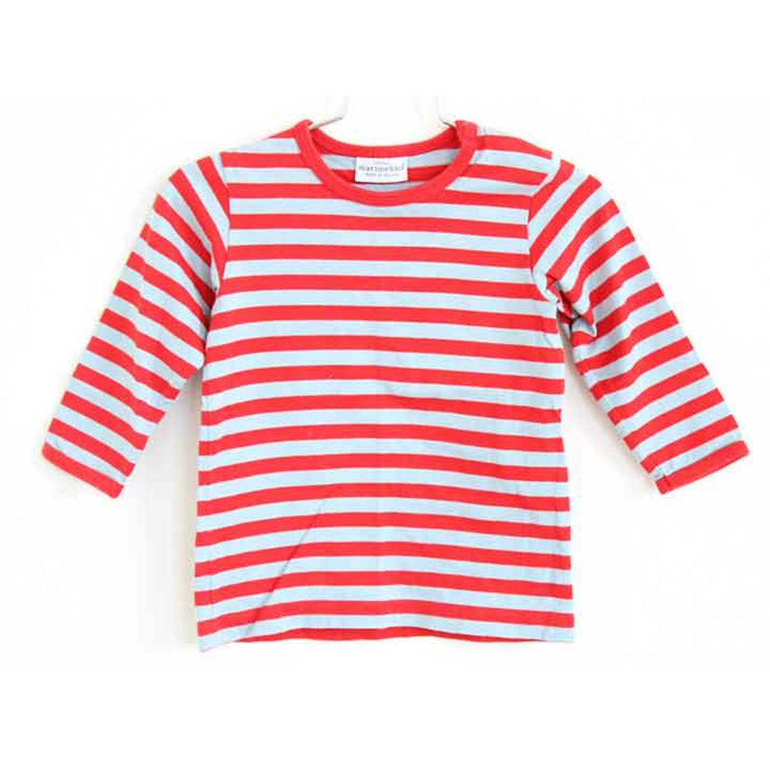 marimekko(マリメッコ)の†マリメッコ/ｍarimekko†80cm 長袖Tシャツ/長袖カットソー/ロンT 赤×グレー【中古】子供服 キッズ kids ベビー服 baby 男の子 女の子 春秋 tops 612042 キッズ/ベビー/マタニティのベビー服(~85cm)(Ｔシャツ)の商品写真