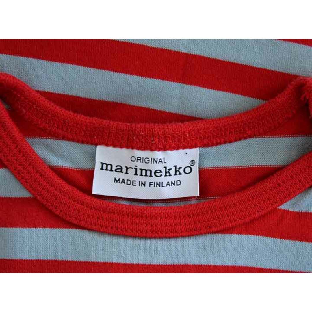 marimekko(マリメッコ)の†マリメッコ/ｍarimekko†80cm 長袖Tシャツ/長袖カットソー/ロンT 赤×グレー【中古】子供服 キッズ kids ベビー服 baby 男の子 女の子 春秋 tops 612042 キッズ/ベビー/マタニティのベビー服(~85cm)(Ｔシャツ)の商品写真