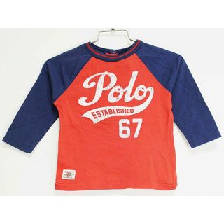 ラルフローレン(Ralph Lauren)の【値下げ!】[ラルフローレン/Ralph Lauren]75cm 長袖カットソー/長袖Tシャツ/ロンT 赤×紺【中古】子供服 キッズ kids ベビー服 baby 男の子 春秋 519032 tops(Ｔシャツ)