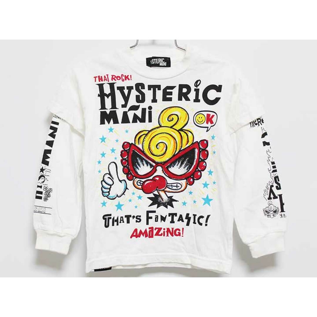 HYSTERIC MINI(ヒステリックミニ)の‡ヒステリックミニ/HYSTERIC MINI‡90ｃｍ 長袖Tシャツ/長袖カットソー/ロンT 白系【中古】子供服 キッズ kids ベビー服 baby 男の子 女の子 春秋 tops 722042 キッズ/ベビー/マタニティのベビー服(~85cm)(Ｔシャツ)の商品写真