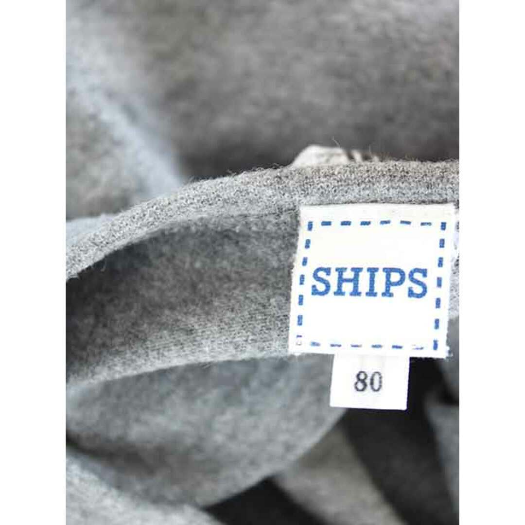 SHIPS(シップス)の†シップス/SHIPS kids†80cm 七分袖Tシャツ/七分袖カットソー/ロンT グレー スヌーピーコラボ【中古】子供服 キッズ kids ベビー服 baby 男の子 女の子 春秋 tops 803042 キッズ/ベビー/マタニティのベビー服(~85cm)(Ｔシャツ)の商品写真