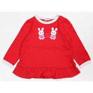 ミキハウス(mikihouse)の☆ミキハウス/mikihouse☆90cm 長袖Tシャツ/長袖カットソー/ロンT 赤 うさこ 【中古】子供服 キッズ kids ベビー服 baby 女の子 春秋冬 802132 tops(Ｔシャツ)