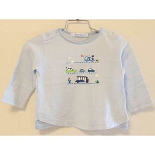 ファミリア(familiar)の【値下げ!】▽ファミリア/familiar▽80cm 長袖カットソー/長袖Tシャツ/ロンT 水色【中古】子供服 キッズ kids ベビー服 baby 男の子 春秋 409032 tops(Ｔシャツ)