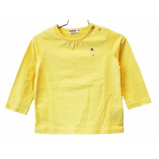 ミキハウス(mikihouse)の新品 未使用品[ミキハウス/MIKIHOUSE]90cm 長袖Tシャツ/長袖カットソー/ロンT 黄色 子供服 キッズ kids ベビー服 baby 女の子 春秋 tops 602042(Ｔシャツ)