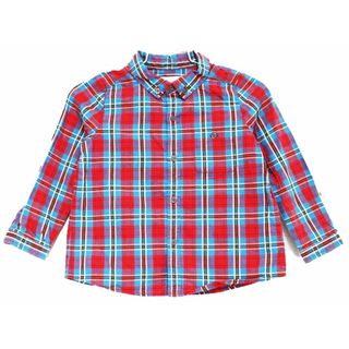 バーバリー(BURBERRY)の【値下げ!】[バーバリー/BURBERRY]92cm 長袖シャツ 赤×ブルー系【中古】子供服 キッズ kids 男の子 春秋冬 420132 tops(シャツ/カットソー)