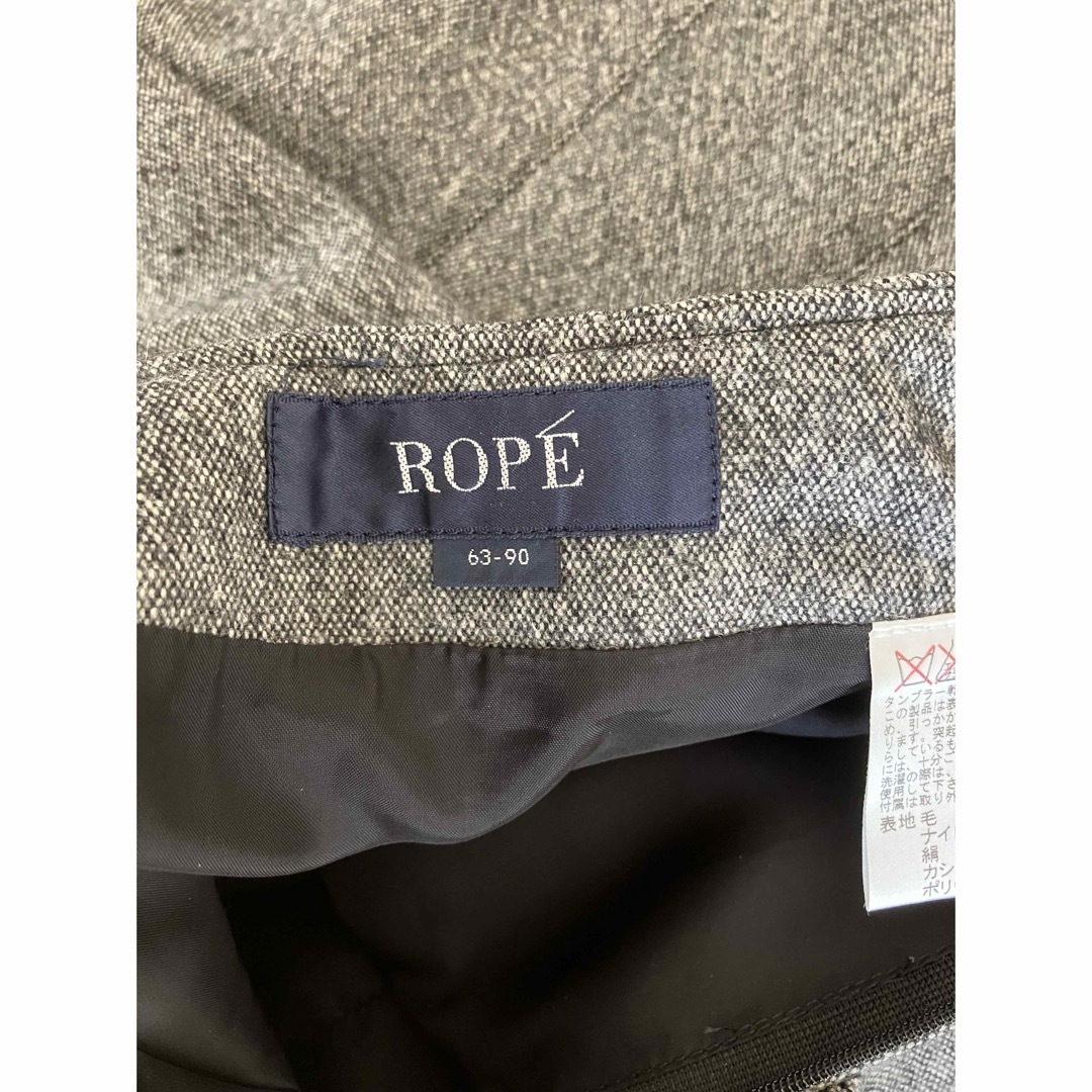 ROPE’(ロペ)の【送料込】ROPE グレー系スカート 美品 お得 レディースのスカート(ひざ丈スカート)の商品写真